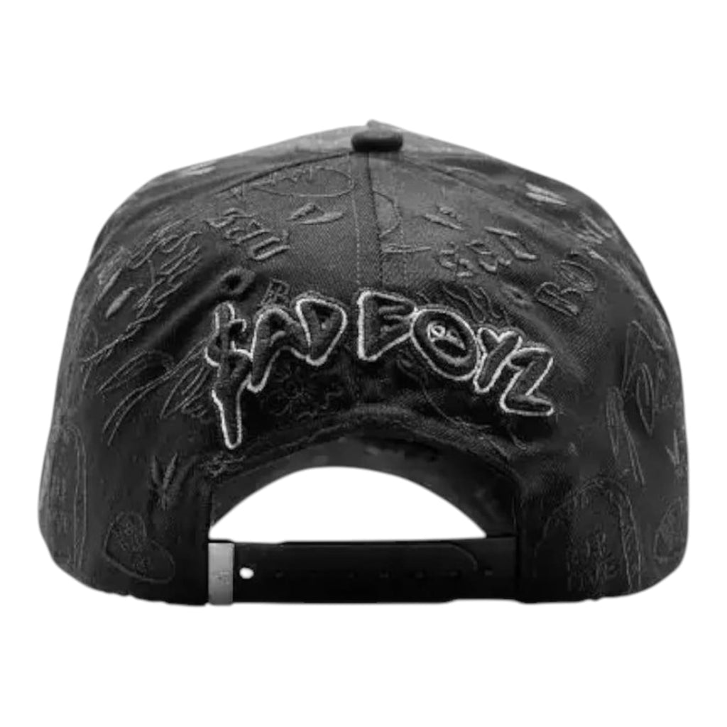 Gorra Dandy Hats x Junior H Sad Boys Negra Ajustable Calidad G5